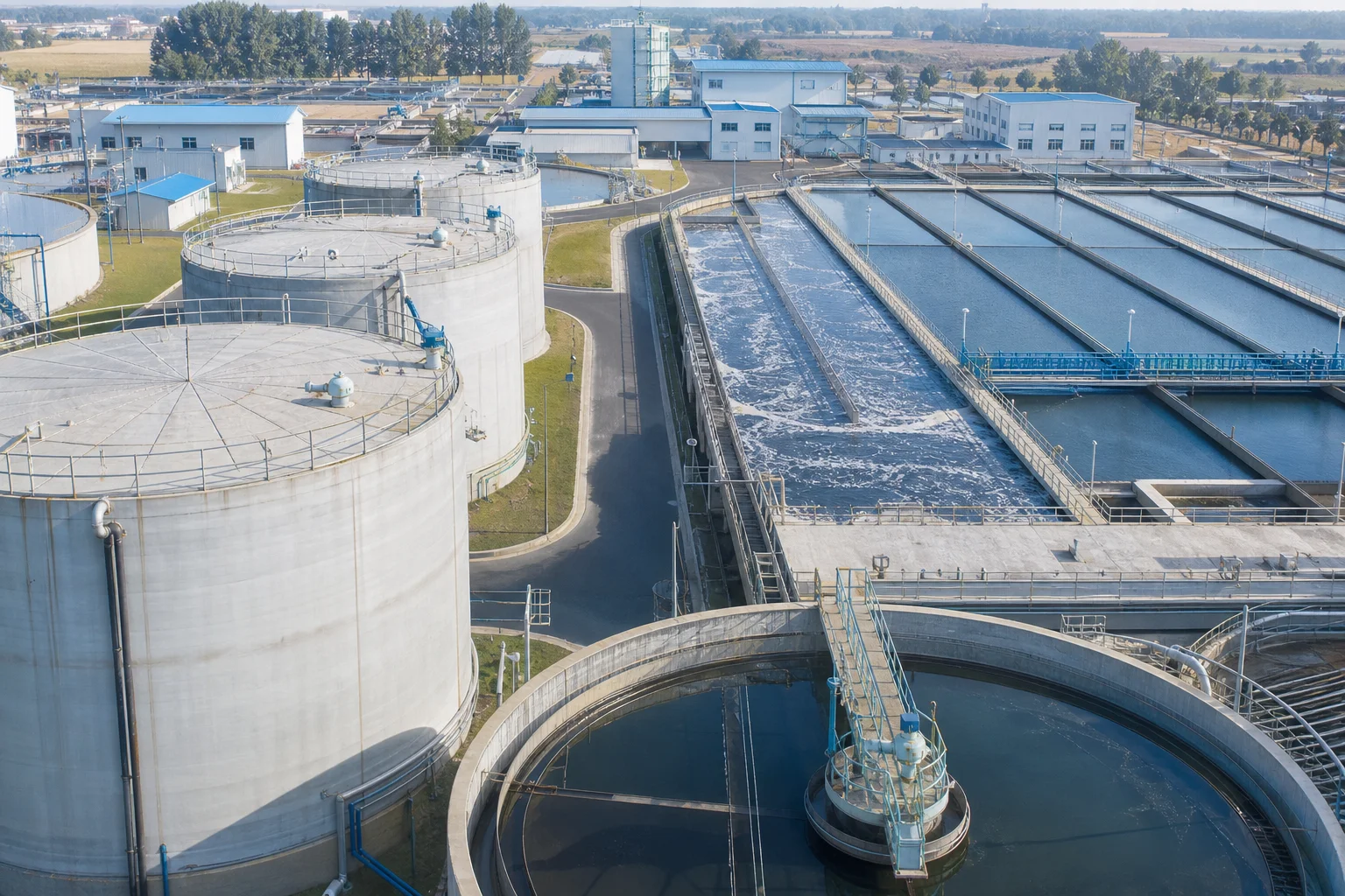 Level sensors in water treatment plant